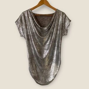 Black Collection Silver Metallic Top